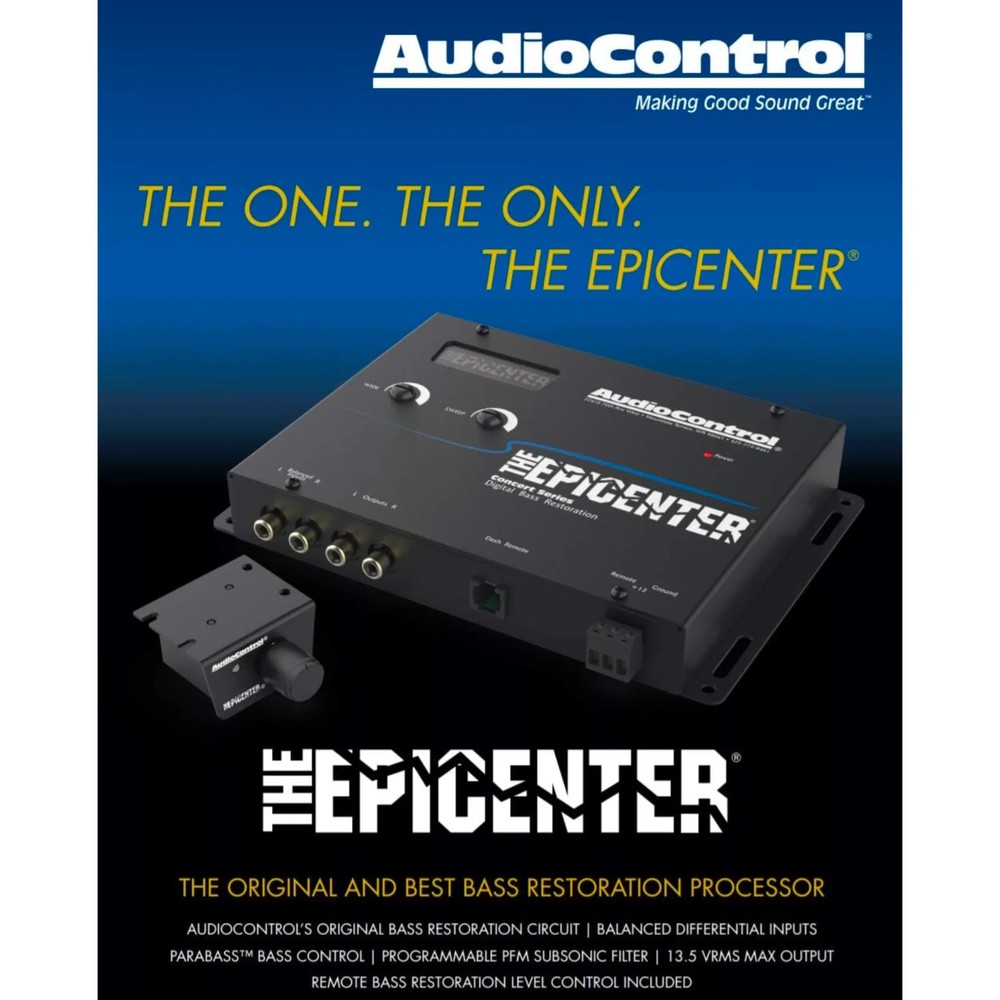 AUDIOCONTROL THE EPICENTER BLACK CAR AUDIO BASS RESTORATION DIGITAL EQUALIZER EQ