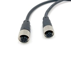 1.64ft M12 5 Pins Female to Female Connector Cable, A Straight Molding Cable …