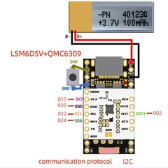 SmolSlime Module Based on NRF SlimeVR Module,ProMicro NRF52840 + (LSM6DSV +1655