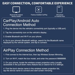 4-IN-1 Carplay Adapter Wired to Wireless CarPlay Android Auto Mirror Link –2026
