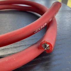 4 Ft 7 In 0 Gauge Oversized RED Power Ground Wire Soundbox