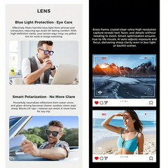 AI-powered smart music glasses with a camera, supporting 1080p HD video recordin