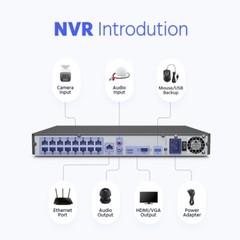 ANNKE 12MP 8CH 16CH NVR Color Night Vision PoE Security Camera System Audio CCTV