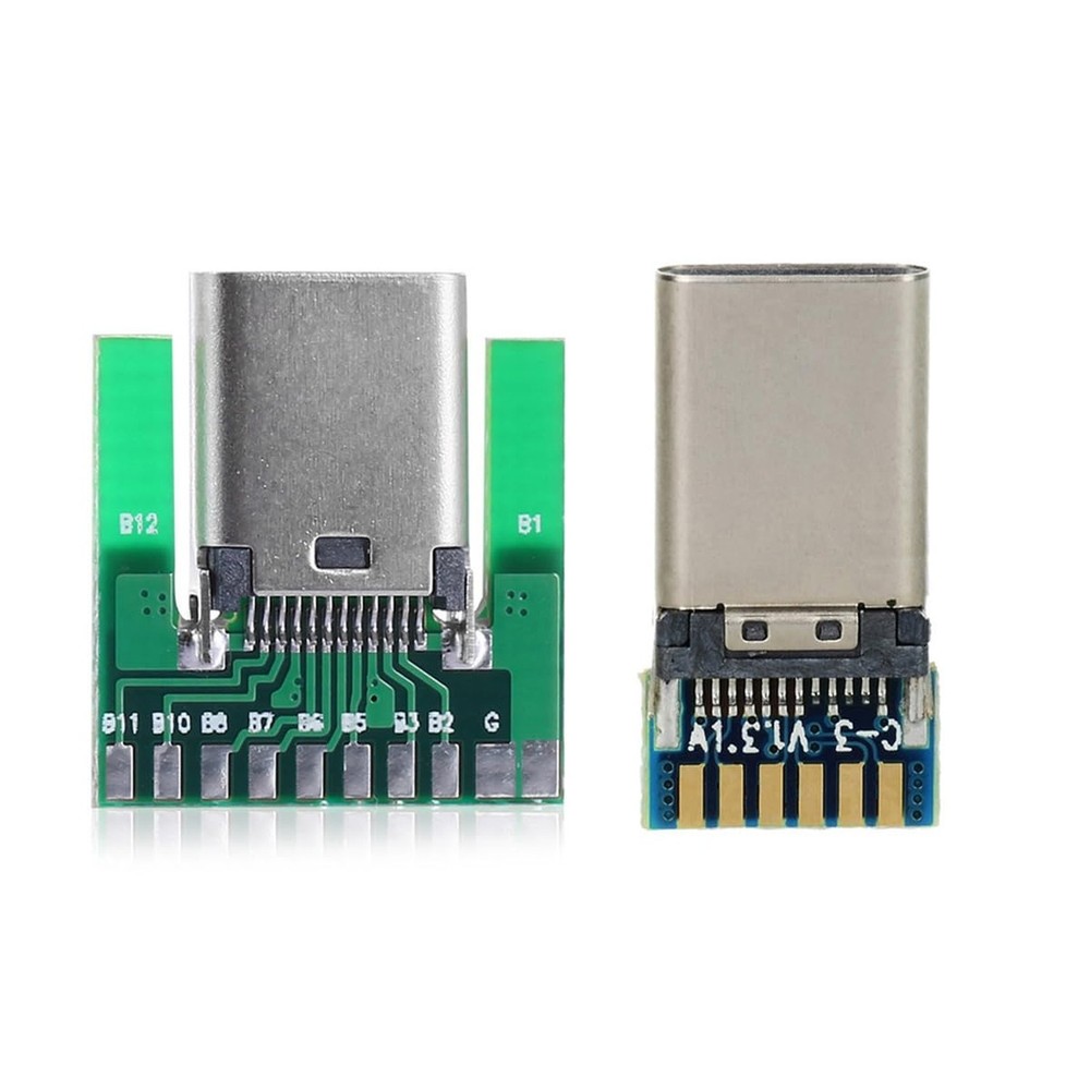 JSER DIY 24pin USB 3.1 Type C Male & Female Plug & Socket Connector SMT Solde…