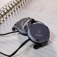 Original Audio-Technica ATH-EM7X Adjustable Aluminum Clip-On Headphones