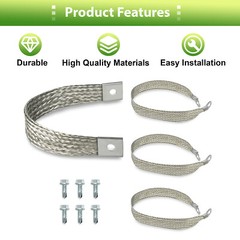 40140 Engine Braided Ground Strap Kit Set of 4