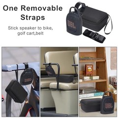 Silicone Cover and Travel Case for JBL Clip 5 Ultra Portable Bluetooth black