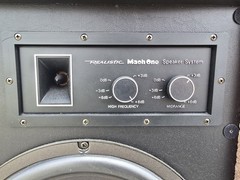 (2) Vintage Radio Shack Realistic 3-way 160w Mach One 40-2024A Speaker w/ Box #1