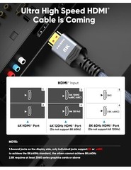 Highwings 8K 10K HDMI Cable 48Gbps 6.6FT/2M, Certified Ultra High Speed HDMI