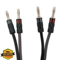 Sewell 15 Ft 12 AWG Speaker Wire Banana Plugs