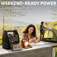 6 In 1 Portable Power Station 1500A Jump Starter 150PSI Compressor Outdoor Usage