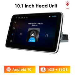 Single 1 DIN Rotatable 10.1inch Android Touch Screen Car Stereo Radio GPS Wifi