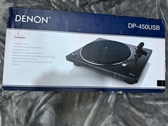 Denon DP-450USB Black Turntable Record Player USB Output Dust Cover 33/45/78