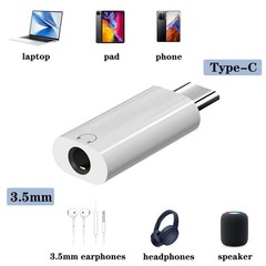 USB C to 3.5mm Headphone Jack Adapter, 3.5mm to USB C Adapter, Compatible wit…
