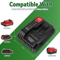 Quick Charger For Black and Decker 20V 12V Max Lithium Battery LBXR20 LBX4020