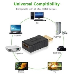 Premium GOLD HDMI Connector Male to HDMI Mini Connector Female adapter
