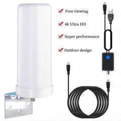 6000Mile 4K 1080P HDTV Outdoor Amplified TV Antenna Digital HD UHF VHF 360 Rotor