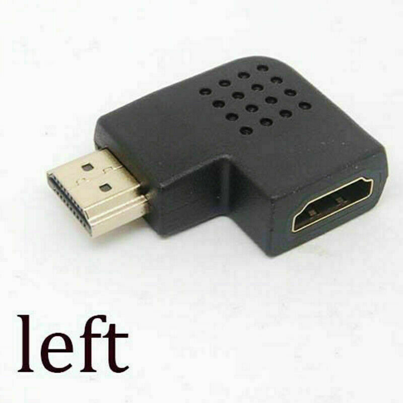 90 Degree Left/Right Angle Port Male To Female HDMI Adapter Connector HDTV LOT