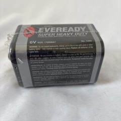 Eveready 1209 6 Volt Super Heavy Duty Battery SEALED