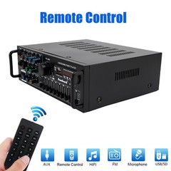 🔥Sunbuck 110V 2000W 2CH EQ Bluetooth Stereo Amplifier Support USB Disk SD Card