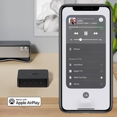 WiiM Pro Plus AirPlay 2 Receiver, Google Cast Audio, Multiroom Streamer – Black
