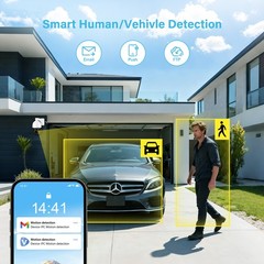 JENNOV Outdoor 4K 8MP Auto-Tracking PoE Security Camera 360° Coverage