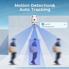 Lenovo 4K Dual Lens PTZ Security Camera WiFi 5G Outdoor Auto Tracking IP66 Gift