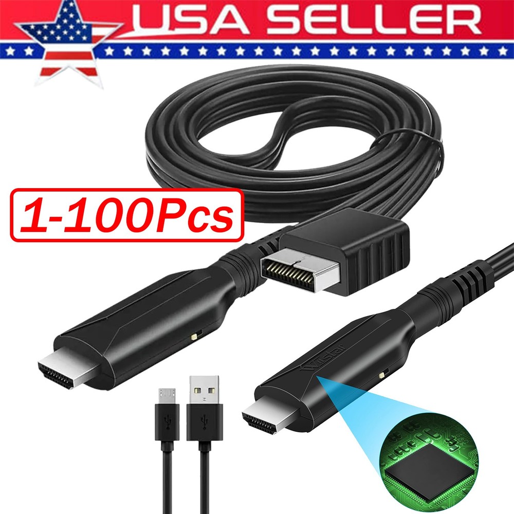 For Sony PS1 PS2 to HDMI Adapter Cable Game Console Audio Video Converter Lot