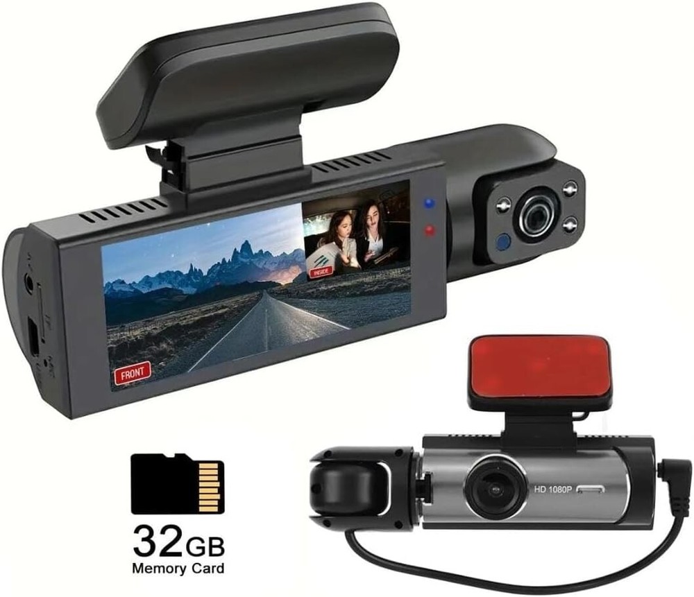 Dash Cam Front and Rear, Cardvr Video Dash Cam, 1 Count Mini Dash Cam for Car