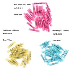 Heat Shrink Butt Splice Wire Connector Insulated Waterproof Crimp Terminals kit