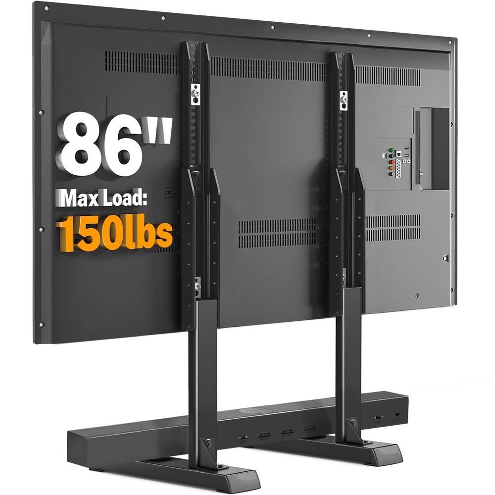 Universal Table Top TV Stand Base Height Adjustable for 37 to 86 in LCD LED TVs