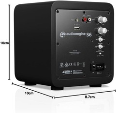 Audioengine S6 Powered Compact Subwoofer 6in 210W Front-Firing Black Open Box