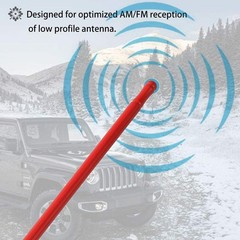 13 Inch Reflex Short Antenna Replacement for JK JL JT Accessories Metal ABS A…