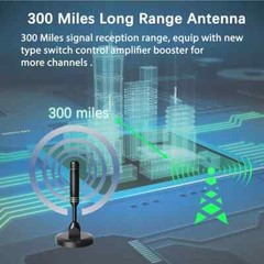 300 Miles Upgraded TV Antenna Digital HD Antenna Indoor HDTV 1080P 4K Long Range