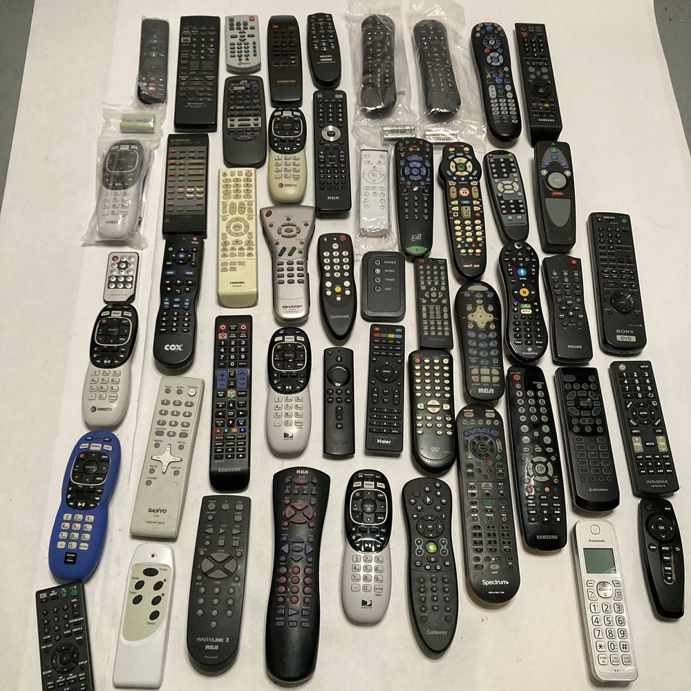 Lot Of 50 Remote Controls Various Brands, Shapes & Sizes New & Used Replacements