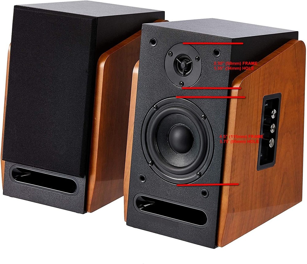 AmazonBasics Bluetooth Bookshelf Speakers with Active Speaker – 40W, 20-20KHz