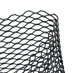Modengzhe 40 x 13 inch Car Grill Mesh Sheet, Black Painted Aluminum Alloy