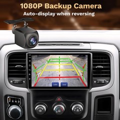 4GB RAM+64GB ROM Car Radio for Dodge Ram 1500 2500 2013-2018: 9 Inches, Black