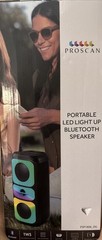 Proscan Portable Led Light Up Bluetooth Speaker NEW In Original Sealed Box