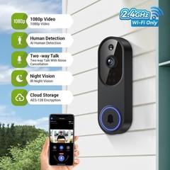 WiFi Ring Doorbell 1080P HD Security Camera Wireless Door Bell Camera With Chime
