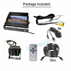 9″ IPS DVR LCD Monitor + 8 IR LED 1080P Backup Rear View Camera RV Camper 5m/15m