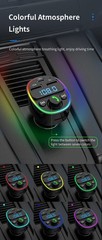 Car phone charger BT FM Transmitter Player handsfree support U disk TF card