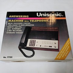 Retro Unisonic Woodgrain 7725 Answering Machine With Telephone – Original Box