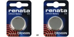 CR2450N RENATA WATCH BATTERIES 2450 (1 piece) New packaging Authorized Seller