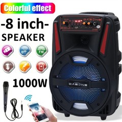 1000W Portable Wireless bluetooth Speaker Super Bass Stereo Radio FM TF AUX USB