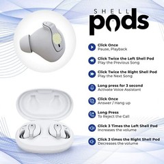 ShellPods with Wireless Charging Case – Ergonomically Designed Wireless Earbuds