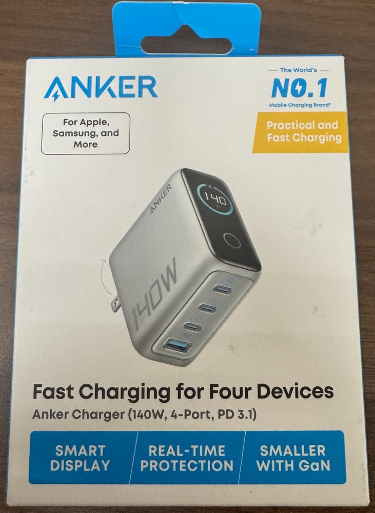 New Anker 140W 4 Port Fast Charging for Four Devices A2697