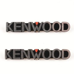 2X KENWOOD speaker Logo Nameplate Badge Replacement Piece 36.5mm X 5.8mm