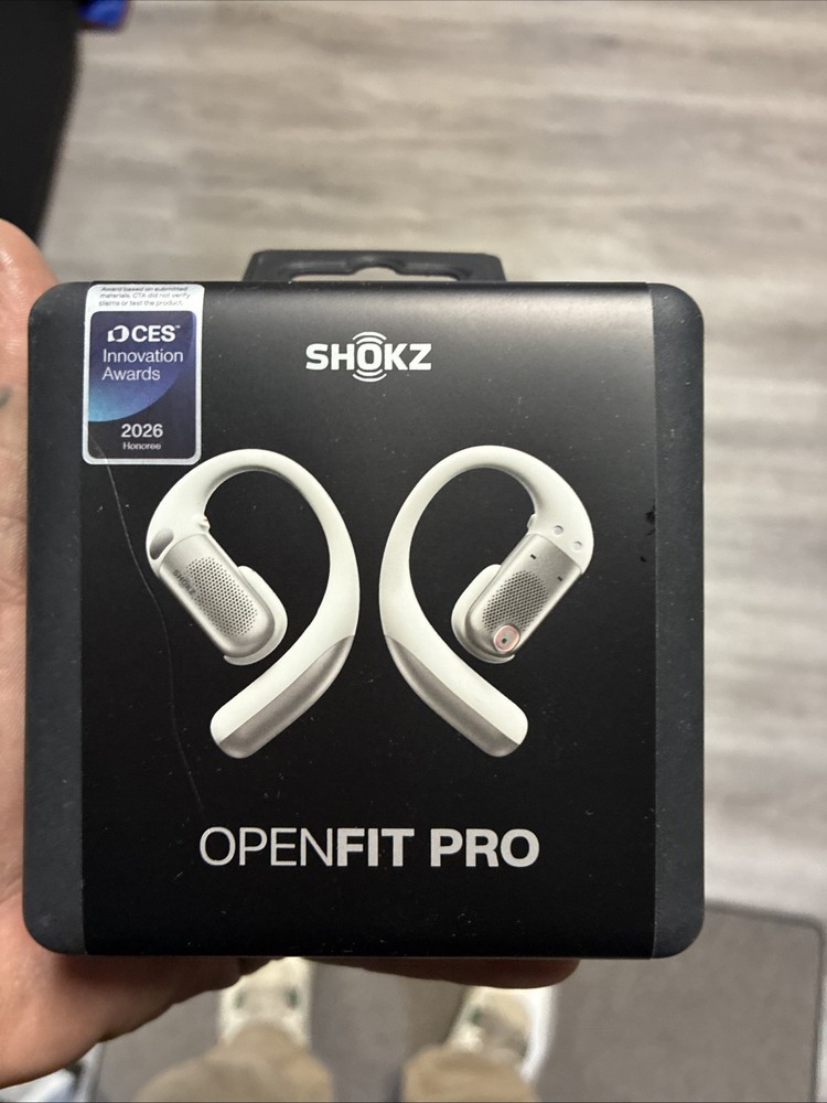 New Sealed Shokz OpenFit Pro Open-Ear Wireless – Active Noise Reduction – White