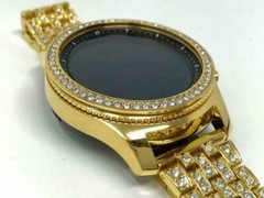 24K GOLD Plated Samsung Gear S3 Classic DIAMOND Rhinestone Band And Bezel Custom
